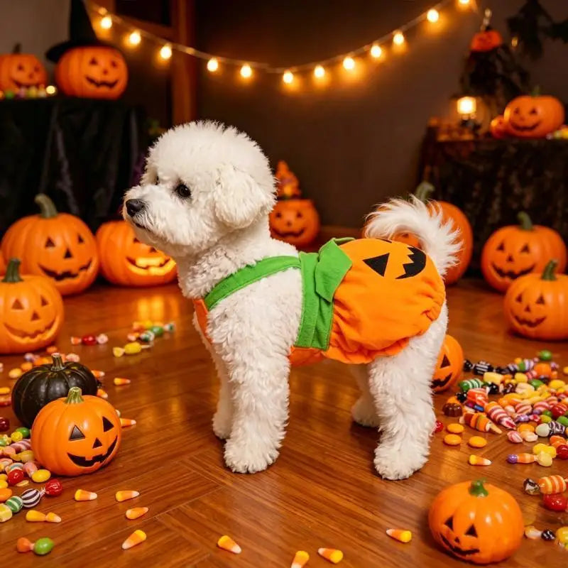 Disfraz de calabaza para perros y gatos