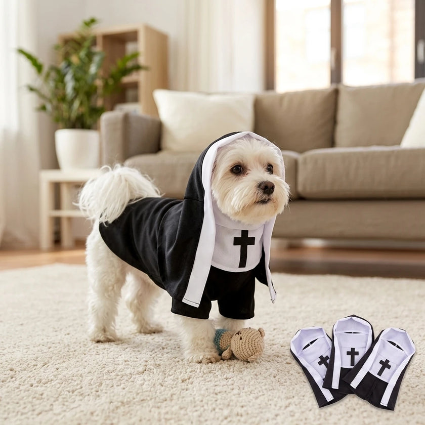 Disfraz de monja para perros y gatos