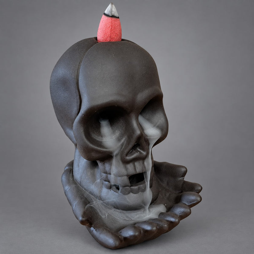 Calavera con luz · quemador de incienso